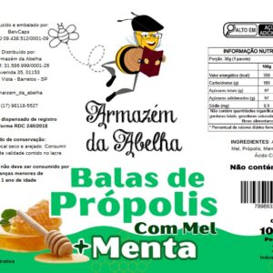 Bala de Própolis com Mel e Menta 38g