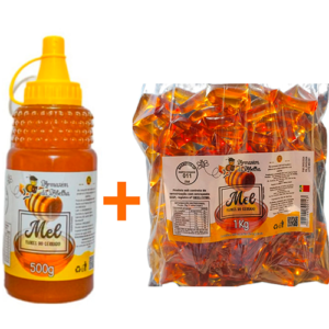 Kit - Sachê de Mel 1 Kg + Bisnaga de Mel 280g